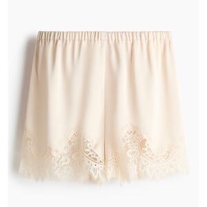 H&M ~Lace Trim Satin Shorts (Nwot)